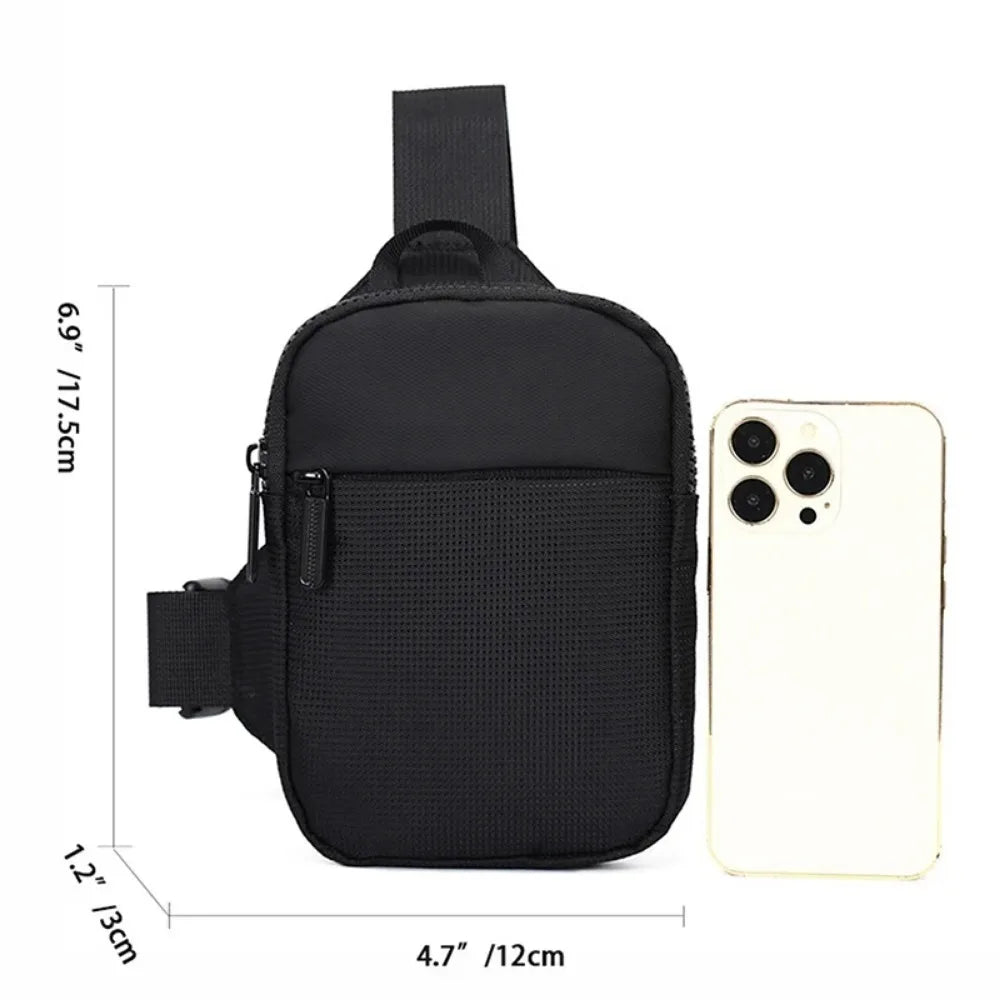 Riñonera de pecho para hombre y mujer, bandolera informal, mochila cruzada de nailon impermeable para correr al aire libre, ciclismo, viajes, teléfono 2026
