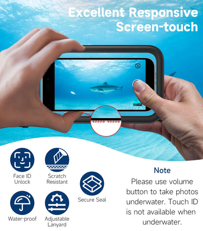 Waterproof Phone Pouch 2 Pack, IPX8 Cellphone Dry Bag Beach Essentials for Cruise Travel