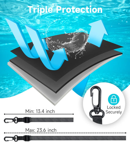 Waterproof Phone Pouch 2 Pack, IPX8 Cellphone Dry Bag Beach Essentials for Cruise Travel