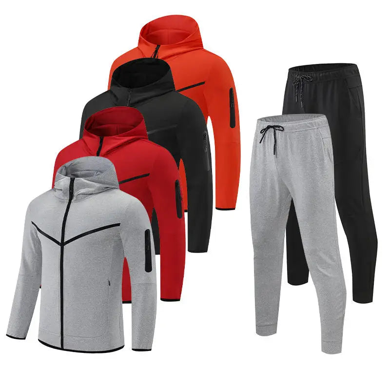 GAF Wholesale Custom Men's Full-Zip Breathable Jogging Tracksuit Set Long Sleeve Sportswear Friendly For Spring Outdoor Training