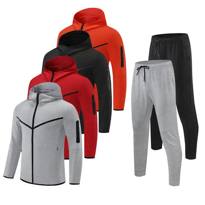 GAF Wholesale Custom Men's Full-Zip Breathable Jogging Tracksuit Set Long Sleeve Sportswear Friendly For Spring Outdoor Training
