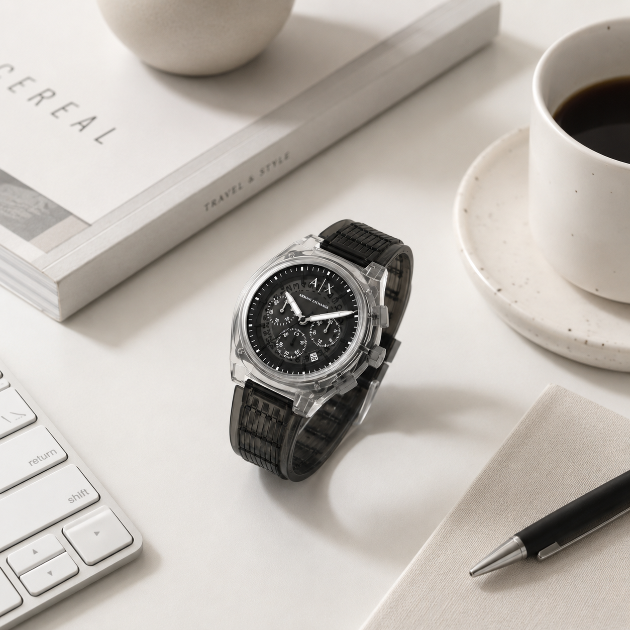 Reloj de hombre Armani Exchange Rafael Cronógrafo Cuarzo con Esfera Gris AX4167
