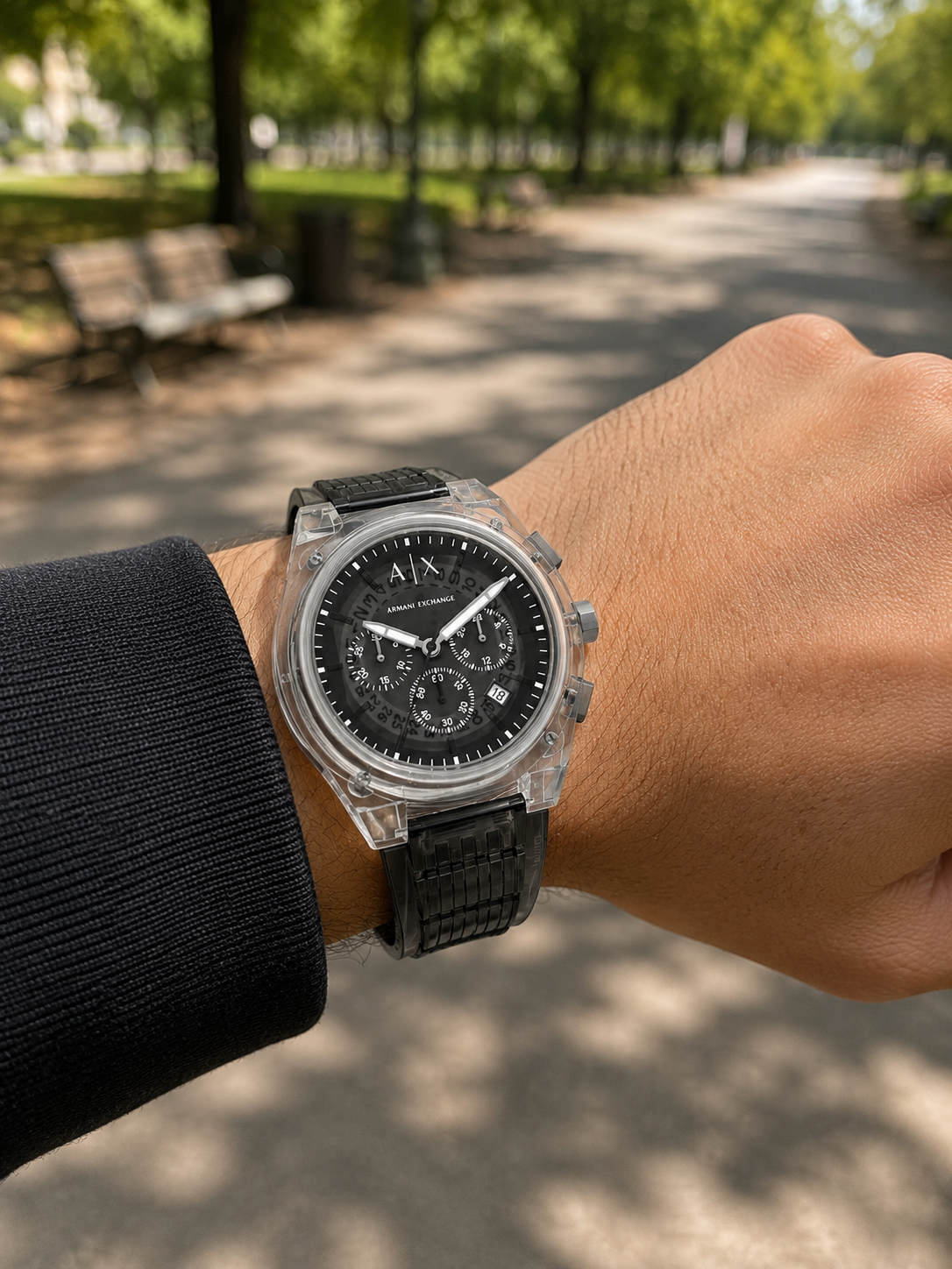 Reloj de hombre Armani Exchange Rafael Cronógrafo Cuarzo con Esfera Gris AX4167