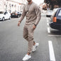 Men's Casual Sportswear 2 Piece Running Jogging Suit Custom Logo Blank Long Sleeve T Shirt Tracksuit Pants Set for Men