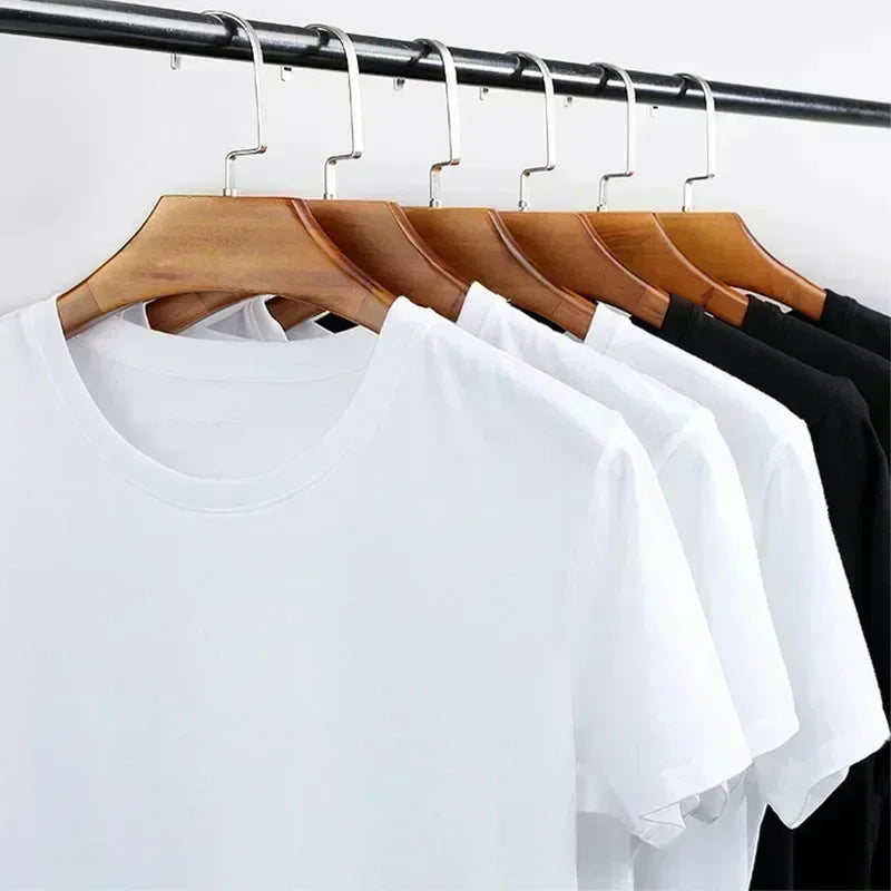Men's Summer Pure Cotton Fashionable Casual Loose Color Skull and Rabbit Print Sports Round Neck Short Sleeved T-shirt Top