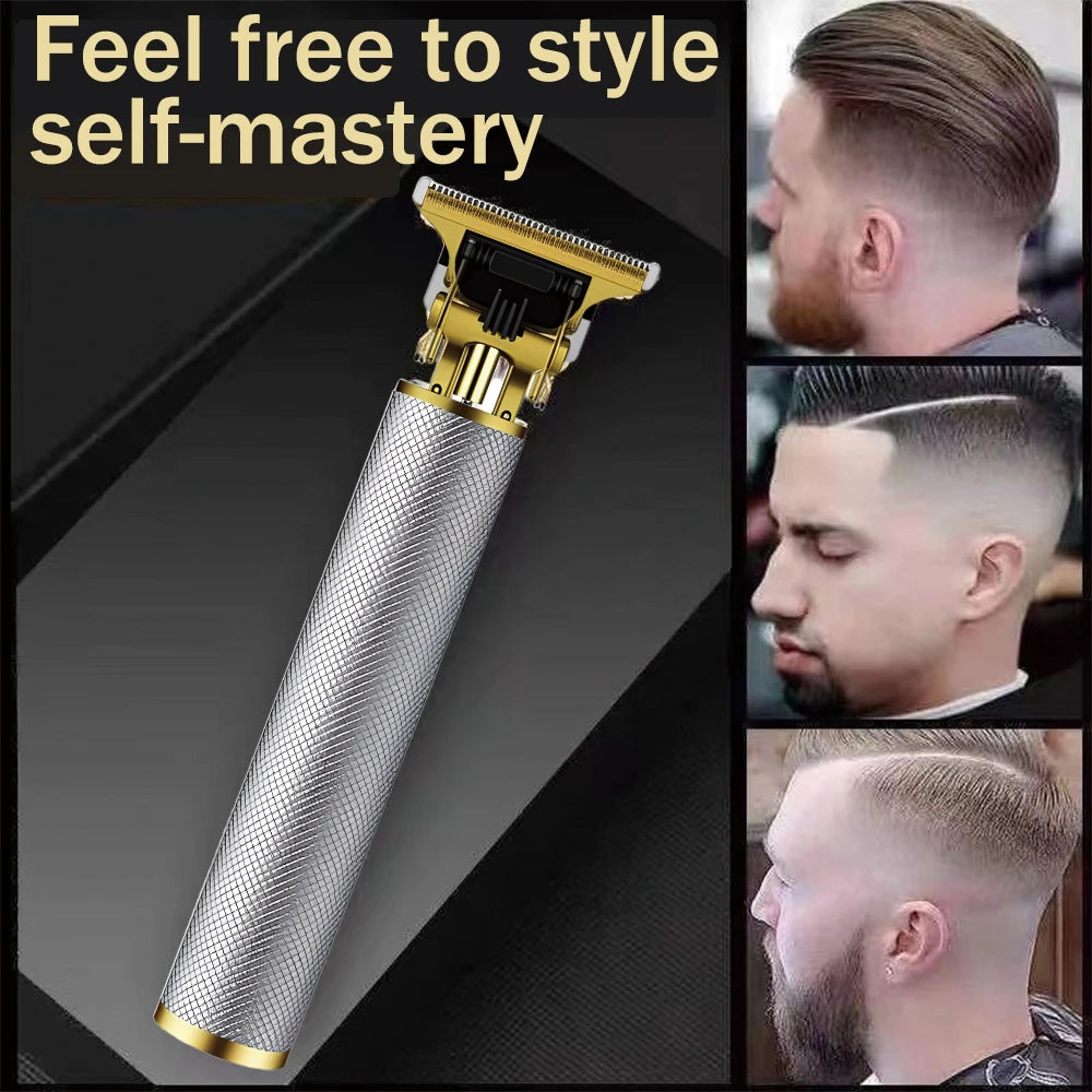 LARGNER RQ6678 Silver 3-in-1 Hair Cutting Kit, Professional Men's Electric Hair Clipper for Fade Haircut, High-Power Reciprocati