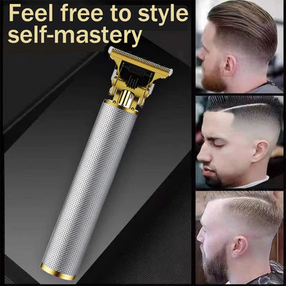 LARGNER RQ6678 Silver 3-in-1 Hair Cutting Kit, Professional Men's Electric Hair Clipper for Fade Haircut, High-Power Reciprocati