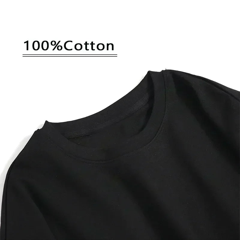 Men's Summer Pure Cotton Fashionable Casual Loose Color Skull and Rabbit Print Sports Round Neck Short Sleeved T-shirt Top