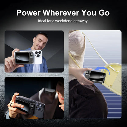 Batería externa magnética inalámbrica de 10000 mAh, carga rápida de 22,5 W, pantalla digital LED para Magsafe, para iPhone 17 16 15 Pro Max Power Bank