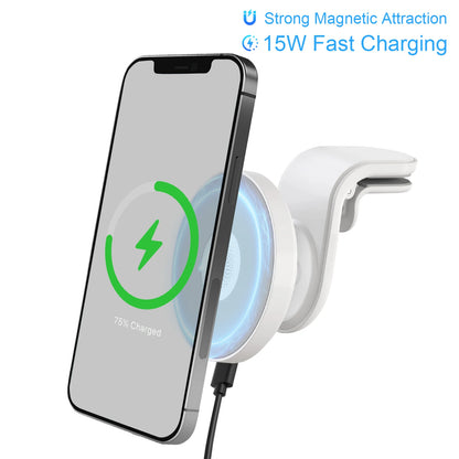 15W Magnetic Car Wireless Chargers Mount Fast Charging Station Dock 360° Adjustable For iPhone17/16/15/14/13 All Android Phones