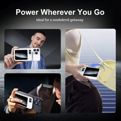Batería externa magnética inalámbrica de 10000 mAh, carga rápida de 22,5 W, pantalla digital LED para Magsafe, para iPhone 17 16 15 Pro Max Power Bank