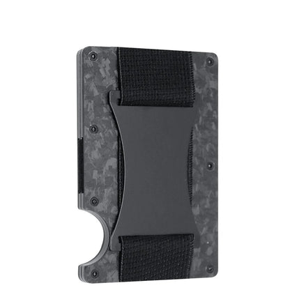 Bright/Matte Forged Carbon Fiber Minimalist Slim Wallet for Men RFID Cashback Credit Card Holder Luxury Metal Case Aluminum