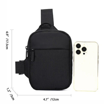 Mini Chest Bag for Men Women Casual Sling Shoulder Crossbody Pack Nylon Waterproof for Outdoor Running Cycling Travel Phone 2026