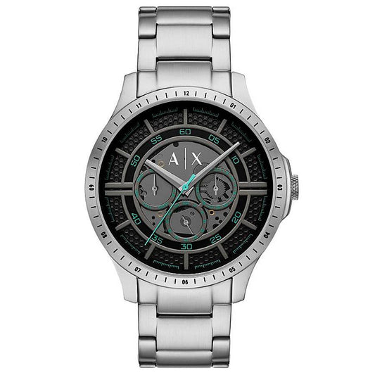 Armani Exchange 46MM Stainless Steel Chronograph Black Dial Men's Watch AX2459