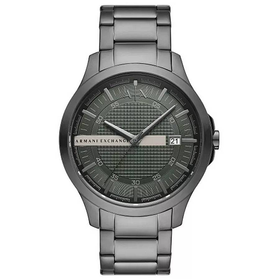 ARMANI EXCHANGE AX2455 GREEN DIAL GRAY STAINLESS STEEL BRACELET 46MM MENS WATCH