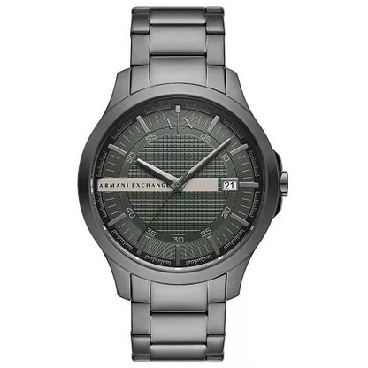 ARMANI EXCHANGE AX2455 GREEN DIAL GRAY STAINLESS STEEL BRACELET 46MM MENS WATCH
